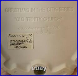1998 DEPT 56 Christmas in the City OLD TRINITY CHURCH #58940 withCord TESTED NEW