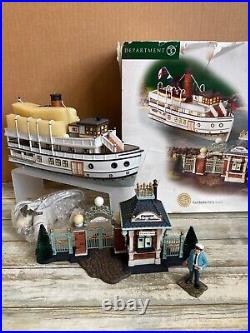 2003 Dept 56 East Harbor Ferry Set of 3 Christmas in the City in Box #59213