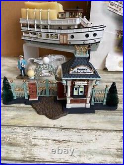 2003 Dept 56 East Harbor Ferry Set of 3 Christmas in the City in Box #59213