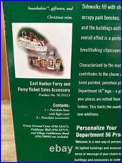 2003 Dept 56 East Harbor Ferry Set of 3 Christmas in the City in Box #59213