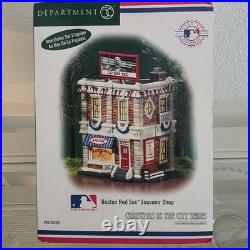 2004 Dept 56 Boston Red Sox MLB Souvenir Shop Christmas In The City NIB