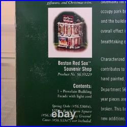 2004 Dept 56 Boston Red Sox MLB Souvenir Shop Christmas In The City NIB