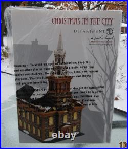 2011 Department 56 Christmas In The City #4020173 ST. PAUL'S CHAPEL Unused LOOK