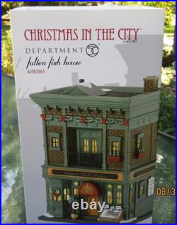 2013 Department 56 Christmas In The City #4030345 FULTON FISH HOUSE Unused NRFB