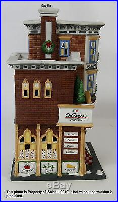 3-PC DEPT 56 CHRISTMAS IN THE CITY DeFazio's Pizzeria, Sterling Jewelers, Trees