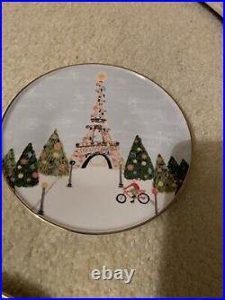 Anthropologie Christmas In The City Plates