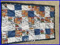 Christmas In The City Lap Quilt hand made Patchwork Soft OOAK Farmhouse