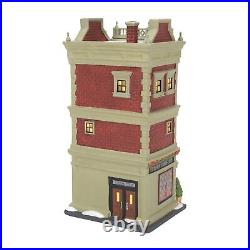 Christmas in The City Village Uptown Chess Club Lit Building, 8.7 Inch, Multi