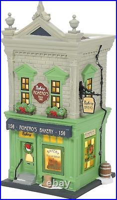 Christmas in the City Village Romero'S Bakery Lit Building, 8.5 Inch, Multicolor