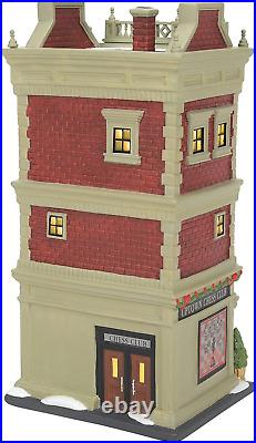 Christmas in the City Village Uptown Chess Club Lit Building, 8.7 Inch, Multicol