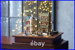 Christmas in the City Village Uptown Chess Club Lit Building, 8.7 Inch, Multicol