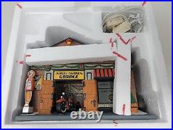 DEPARTMENT 56 CHRISTMAS IN THE CITY HARLEY DAVIDSON GARAGE Works Great