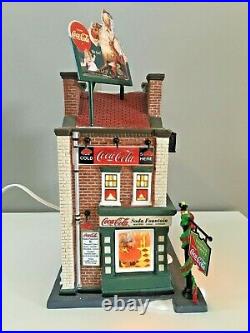 DEPARTMENT 56 Coca Cola Soda Fountain Christmas In The City Series #59221