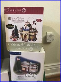 DEPARTMENT 56 Lot of 8 Snow Village, North Pole, & Christmas In The City Series