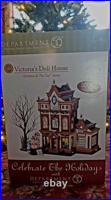 DEPARTMENT 56 reduced VICTORIA'S DOLL HOUSE Christmas in the City withGirl & Tree