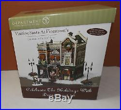 DEPT 56 CHRISTMAS IN THE CITY VISITING SANTA AT FINESTROM'S #59243 BRAND NEW