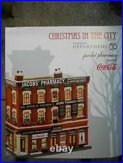 DEPT 56 CHRISTMAS IN THE CITY Village JACOB'S PHARMACY NIB Still Sealed