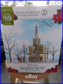 DEPT 56 CHRISTMAS IN THE CITY WDFS RADIO Excellent Store Display