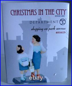 DEPT 56 Christmas In The City SHOPPING ON PARK AVENUE #4056629 BRAND NEW
