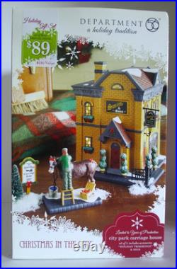 DEPT 56 Christmas in the City CITY PARK CARRIAGE HOUSE Set of 3 #4023614