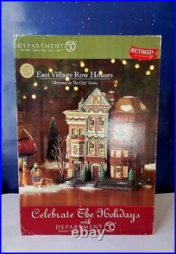 DEPT 56 Christmas in the City EAST VILLAGE ROW HOUSES! Complete, Excellent