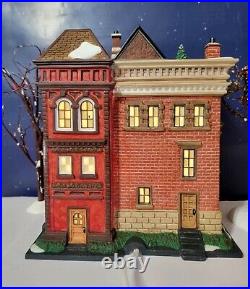 DEPT 56 Christmas in the City EAST VILLAGE ROW HOUSES! Complete, Excellent