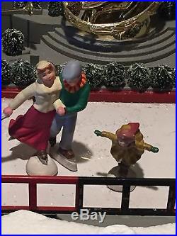 Dept 56 Village Animated Rockefeller Plaza Skating Rink Christmas In The City