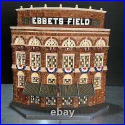 Department 56 CHRISTMAS IN THE CITY EBBETS FIELD Brooklyn Dodgers With Box 2002