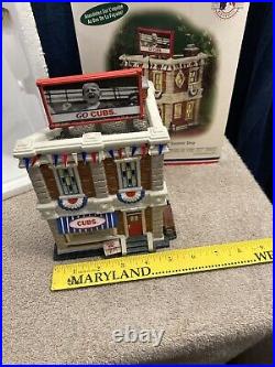 Department 56 Chicago Cubs Souvenir Shop Figurine Christmas in the City 1035