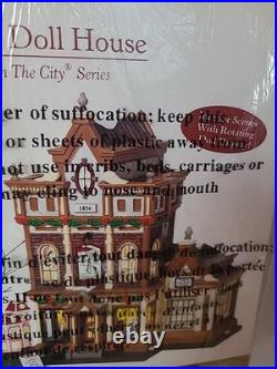 Department 56 Christmas In City Series Victoria's DollHouse With Rotating Doll NEW