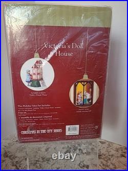 Department 56 Christmas In City Series Victoria's DollHouse With Rotating Doll NEW