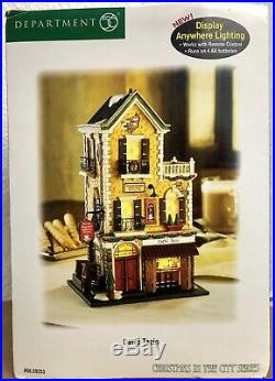 Department 56 Christmas In The City Caffe Tazio #59253 Display Anywhere Retired