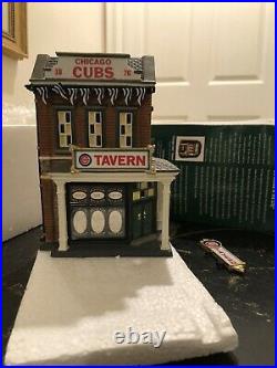 Department 56 Christmas In The City Chicago Cubs Tavern With Box 59228 RARE