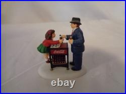 Department 56 Christmas In The City Coca Cola Soda Fountain 56.59221 & Figure Department 56 Christmas In The City Coca Cola Soda Fountain 56.59221 & Figure