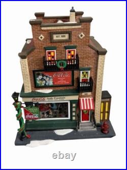 Department 56 Christmas In The City Coca-Cola Soda Fountain Building Rare VTG