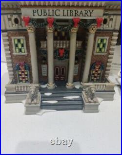 Department 56 Christmas In The City Hudson Public Library Porcelain Building