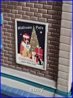 Department 56 Christmas In The City Midtown Pets Lighted Building Box & Cord