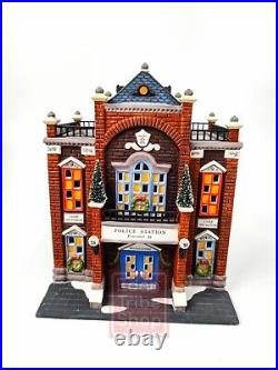 Department 56, Christmas In The City Series, Precinct 25 Police Station with Box