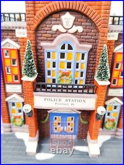 Department 56, Christmas In The City Series, Precinct 25 Police Station with Box