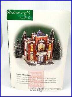 Department 56, Christmas In The City Series, Precinct 25 Police Station with Box