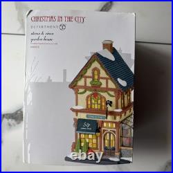 Department 56 Christmas In The City Stems And Vines Garden House #6000572 NEW