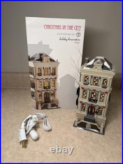 Department 56 Christmas In The City Village Holiday Brownstone #4050913 RARE Department 56 Christmas In The City Village Holiday Brownstone #4050913 RARE