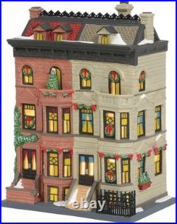 Department 56 Christmas in The City Upper Westside Brownstones 6003055 NEW T