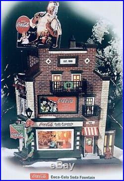 Department 56 Christmas in the City Coca-cola Soda Fountain #56.59221 New