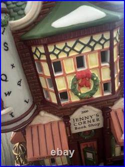 Department 56 Christmas in the City Jenny's Corner Book Shop Lighted Boxed 2000