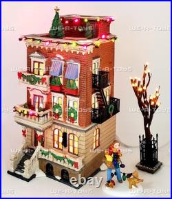Department 56 Christmas in the City Parkside Holiday Brownstone Gift Set 58937