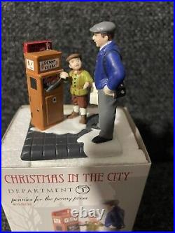 Department 56 Christmas in the City Pennies For The Penny Press! HTF! Rare! New