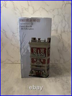 Department 56 Christmas in the City Village Uptown Chess Club Lit Building NEW