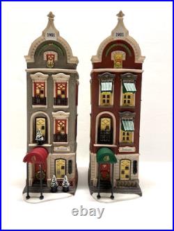 Department 56 Christmas in the city Brownstones on the Square 2 pc set NEW Department 56 Christmas in the city Brownstones on the Square 2 pc set NEW
