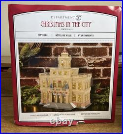 Department 56 City Hall 6011382 2023 Christmas in the City Village NIB